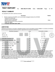 Water pump certifications TUV TEST REPORT 