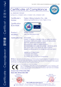 Water Pump certifications CE